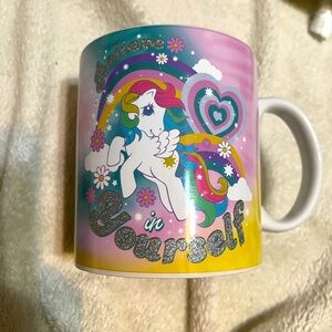 My Little Pony "Believe In Yourself",Glitter Lettering, 20 Oz. Ceramic Mug/New